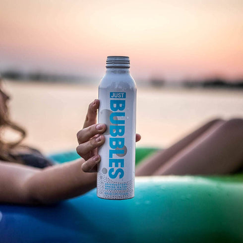 100% 16 Oz (Pack 12) JUST Bubbles - Pure Premium Sparkling Spring Water in a Fully Recyclable Reusable Eco-Friendly