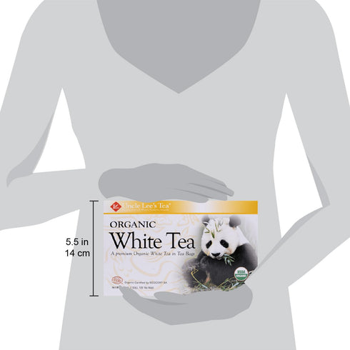100 Count (Pack 4) Uncle Lee's Tea Organic White Tea - Premium Tea for Everyday Wellness, Low Caffeine