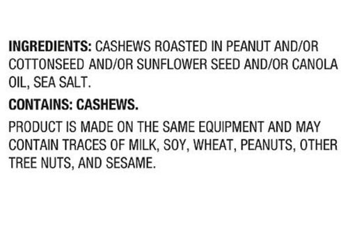Generic 8.5oz (pack 2) Nice Lightly Whole Cashews