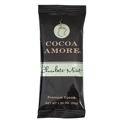Cocoa Amore Chocolate Mint Gourmet Cocoa 50 Packets Single Serve 1.25 oz