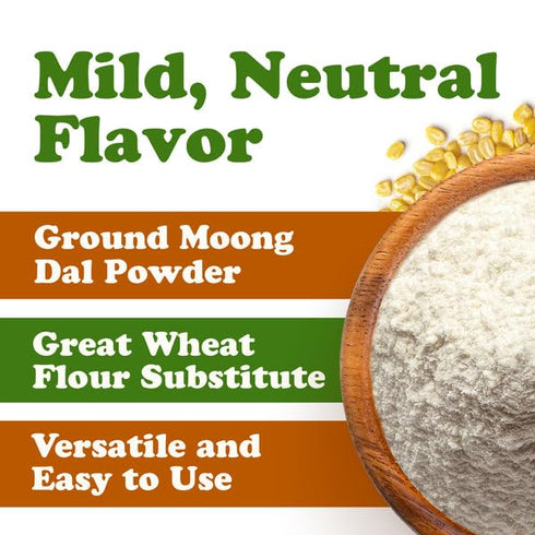 1.5 Food to Live Organic Yellow Mung Flour, Pounds Ground Moong Dal Powder from Indian Lentil. Plant Based Protein.