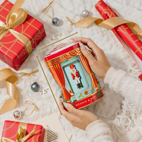 Christmas Gift Basket- Gourmet Food Gifts - Plays Music - Holiday Chocolate and Candy, Sweets and Snacks- Nutcracker