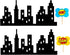 Scenic Theme Stick On/Lay On Cake Border Decoration Toppers - Super Hero Lighted City Backdrop