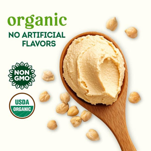 Generic Hummus, 8 oz, Pack 2 Garlic Creamy Chickpea Dip, Savory Ready to Eat Spread