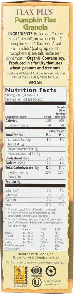 6x 11.5 Oz Nature's Path Flax Plus W/P Granola