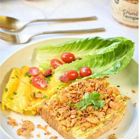 Generic 170g Spicy Crunchy Tempeh, Plant-Based Savory Topping, Crispy Fried Tempeh Bits with Chili and Spices, Vegan