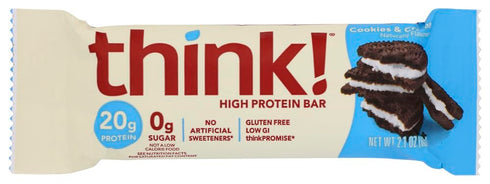 ThinkThin Bar Cookies and Cream, 2.1 oz Bars, 10 pk by thinkThin