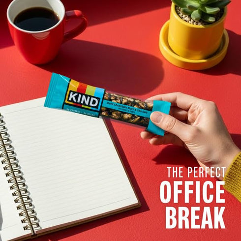 Pack, 4-6g 12 Count KIND Healthy Snacks Bars Variety Gluten Free, High Fiber Snacks, Cranberry Almond, Dark Chocolate