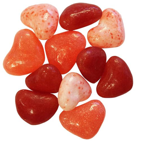 Red Jelly Candy Hearts (Cherry, Strawberry, and Berry Flavors) - 3 lb