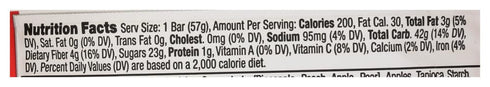 12 2 oz Betty Lou's Fruit Bar - Strawberry - Gluten Free - Case