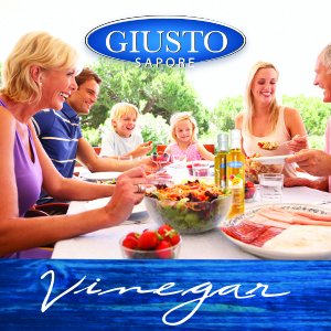 (8.5 Giusto Sapore Dark Balsamic Vinegar - Premium Italian Gourmet Gluten Free Brand- Imported from Italy and Family