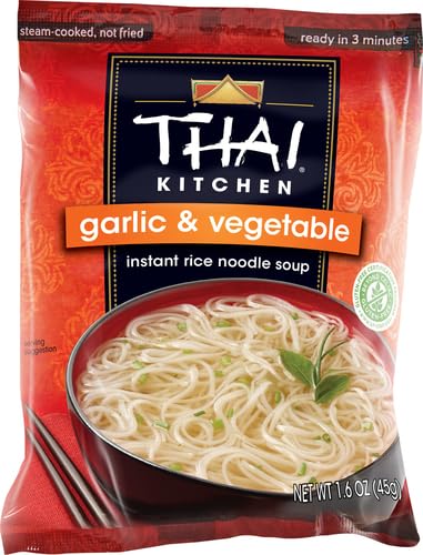 1.6 oz (Pack 6) Thai Kitchen Gluten Free Garlic & Vegetable Instant Rice Noodle Soup