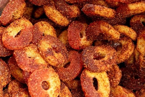 SweetGlob Chamoy Peach Sour Gummy Rings Candy Spicy Tangy Mexican Style Gummy Candy,