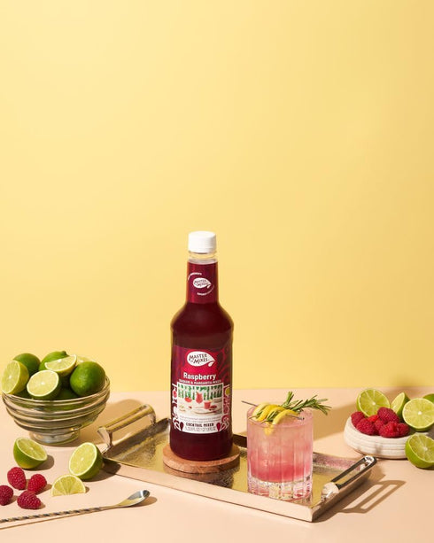 1 (33.8 Oz), Pack 3 Master of Mixes Raspberry Daiquiri & Margarita Drink Mix, Ready To Use, Liter Bottle Fl
