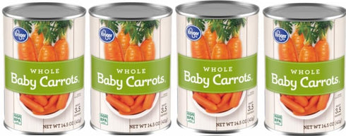 Generic Whole Baby Carrots (Pack Of 4 Cans)14.5 oz