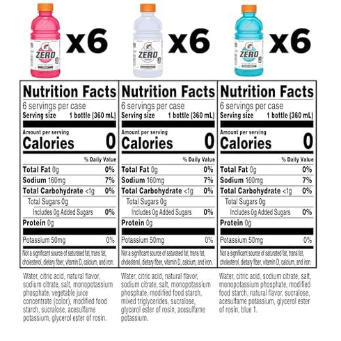 Pack, 12 Oz 18 Pack Gatorade Zero Flavor Variety Fl Bottles