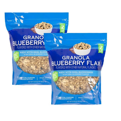 Generic Blueberry Flax Granola, Naturally Flavored, 32 oz (2 Pack)
