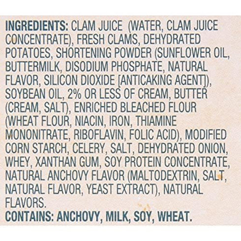 15 oz (Pack 12) 13g Snow's New England Clam Chowder, Can of - Protein per Serving - Ready-to-Serve Authentic New