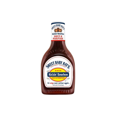 16 Oz (Pack 4) Sweet Baby Ray's Sauce and Marinade, Kickin' Bourbon Fl