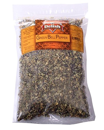 Dehydrated Dried Green Bell Pepper by It's Delish 8 Oz Bulk Bag