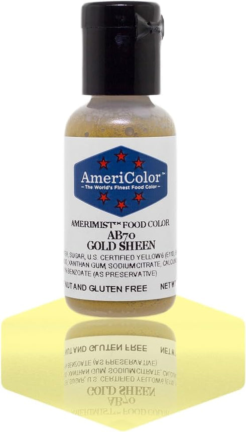 AmeriColor Amerimist Airbrush Color, Gold Metallic Sheen, 0.65 Ounce