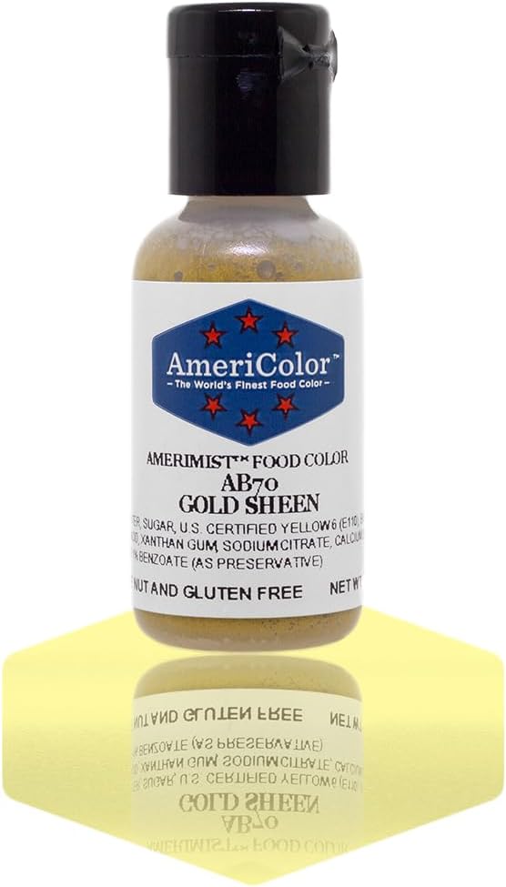 AmeriColor Amerimist Airbrush Color, Gold Metallic Sheen, 0.65 Ounce