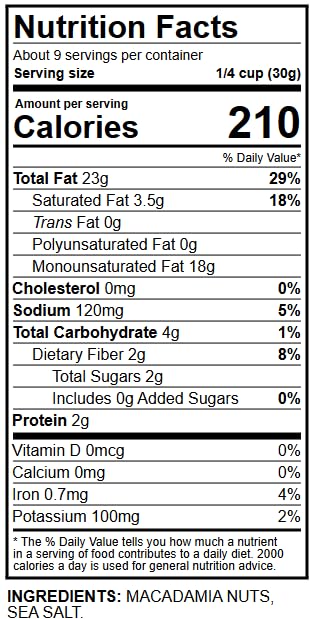 Wellsley Farms (1 10 oz Salted & Dry Roasted Macadamia Nuts Bag), Lightly Seasoned with Sea Salt, Resealable Bag