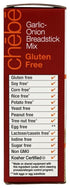 Chebe 7.5-Ounce (Pack 8) Bread Sticks Mix, Garlic & Onion, Gluten Free, Bags