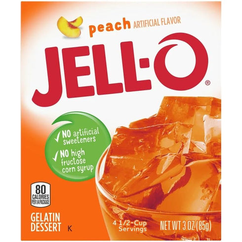 Jell-o Gelatin Dessert, Peach Flavor (Pack of 2)