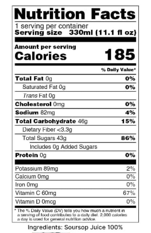 BELTT 100% 11.1 OZ Pack 12 Soursop Juice Fruit, No Added Sugar, No Preservatives, Not From Concentrate, Plant Based