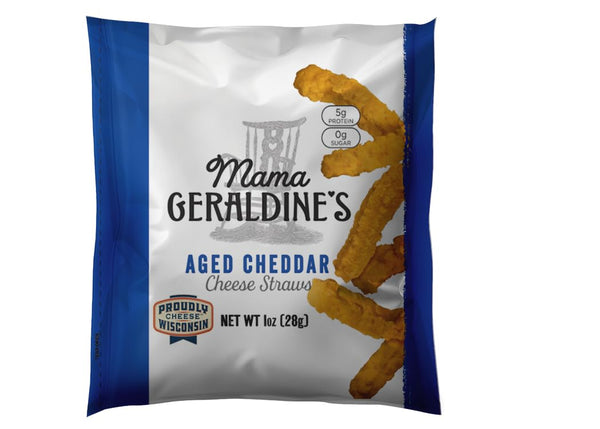 Mama Geraldine's Aged Cheddar Cheese Straws - Protein Packed, Savory and Flavor-Forward,