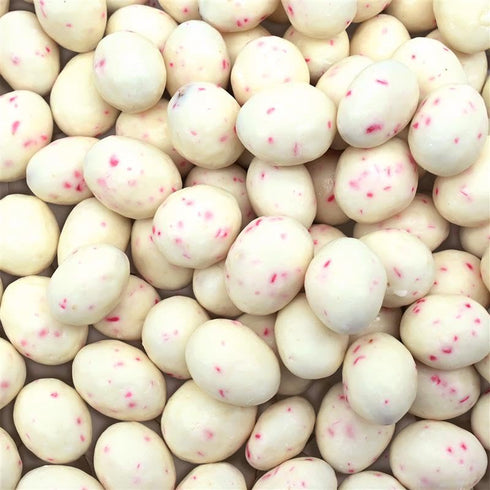 Candy Retailer Peppermint Crunch Holiday Jordan Almonds, White Chocolate Coated with Festive