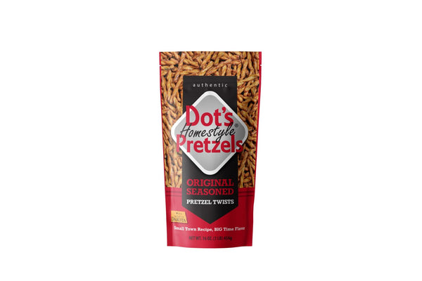 Dot's Pretzels Original Seasoned Pretzel Twists - Healthy Kids Snacks, 16oz Grocery Sized Bag