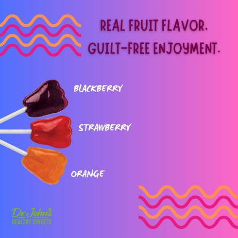 14 Count, 3.7 OZ Dr. Johns Sugar Free Candy, Healthy Lollipops with Zero Sugar, Low Calorie Snacks, Keto Friendly Hard