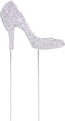 High-heeled Shoes Cake Topper - Glitter Alloy Rhinestone Cupcake Topper for Birthday Party Food Decoration