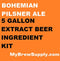 Bohemian Pilsner Ale Homebrew 5 Gallon Beer Extract Ingredient Kit By My