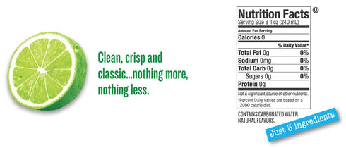 33.8 (Pack 12) Polar Beverages Seltzer Lime, Fluid Ounce