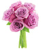 KaBloom - Lavender Roses 6 with Greens Bouquet, with Vase - Fresh