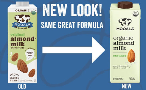 32 oz (Pack 6) Mooala Organic Almond Milk Unsweetened fl of Shelf-Stable, Lactose Free, Gluten-Free, Vegan, No Added