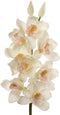 2 Pack Silk Cymbidium Orchid Stem - White, 30" Long with 10