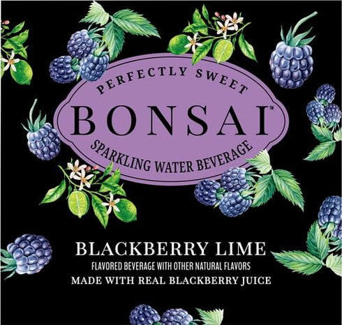 Bonsai 12 oz 8 pack Blackberry Lime Sweetened Sparkling Water, fl cans