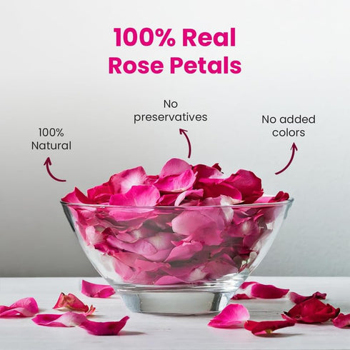 BLUE TEA - Rose Tea - 0.88 Oz (25 Cups) Loose, Rich in Vitamin-C, Caffeine Free Herbal Tea in Pet Jar