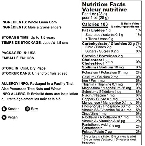 1.5 Food to Live Old Fashioned Cornmeal, Pounds - Whole Grain Corn Flour, Coarse Meal, Vegan, Kosher, Bulk, Great