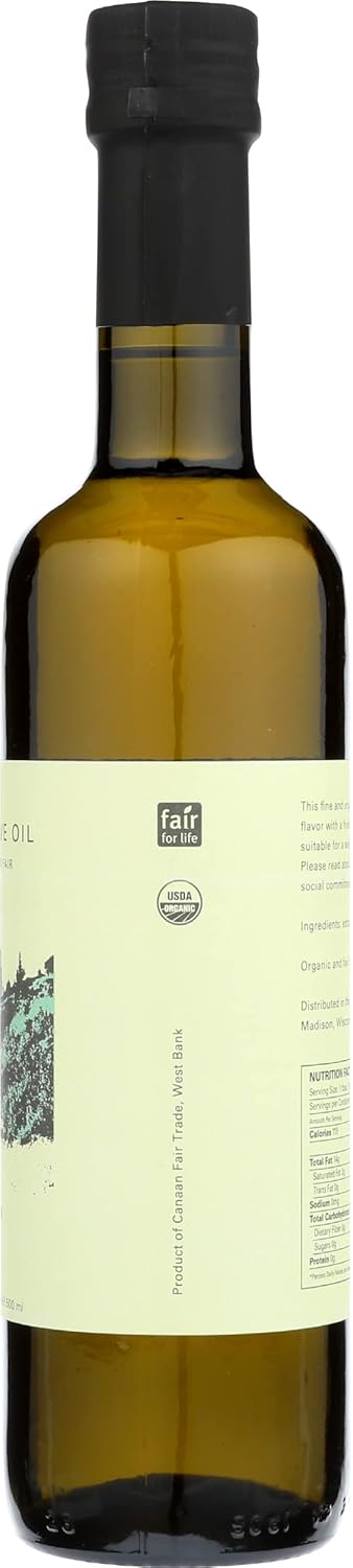 Canaan 16.9 FAIR TRADE Organic Jenin Extra Virgin Olive Oil, FZ