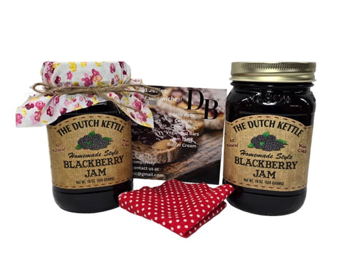 Dogwood Boutique DB The Dutch Kettle Amish Homestyle Blackberry Seeded Jam 2/19 Oz Jars with