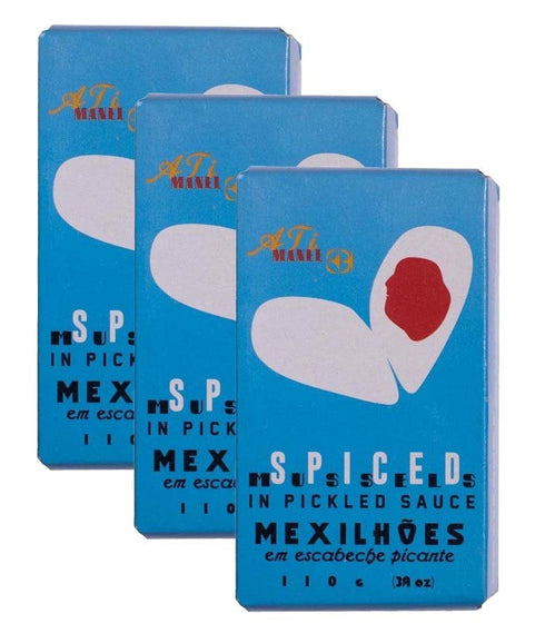 Ati Manel Spanish Mussels Canned in Spiced Pickled Sauce | B Vitamins, Omega-3 |