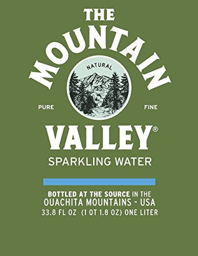 The Mountain Valley 1 Pack 12 NATURAL PURE FINE Sparkling Spring Water L.