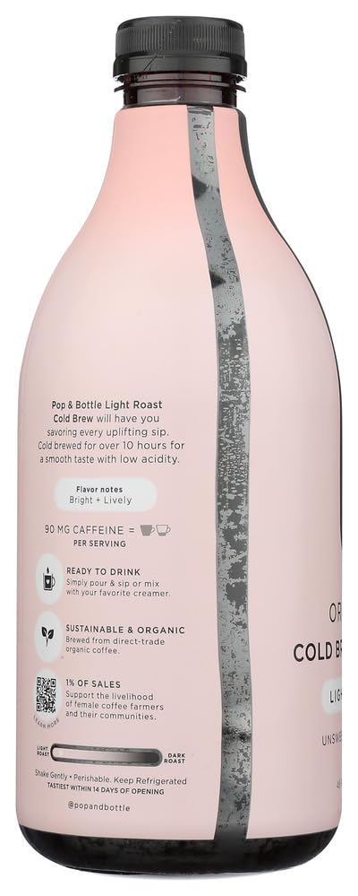 48 POP AND BOTTLE Organic Light Roast Cold Brew Coffee, FZ