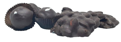 Pack (1 lb) US Sweets Vegan Chocolate Almond - Dark Chocolate Almond Clusters & Almond Butter Truffles | Dairy Free |