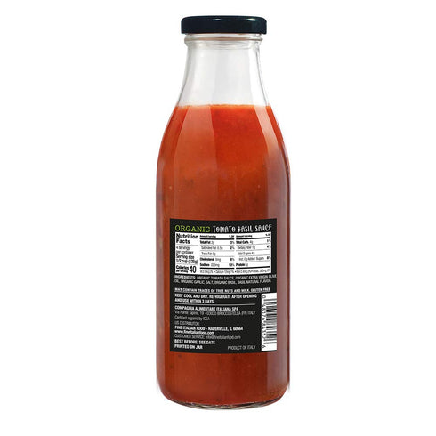 17.6 (Pack 2) Mantova Organic Italian Tomato Basil Sauce, Made with Real Fresh Ingredients, Extra Virgin Olive oil